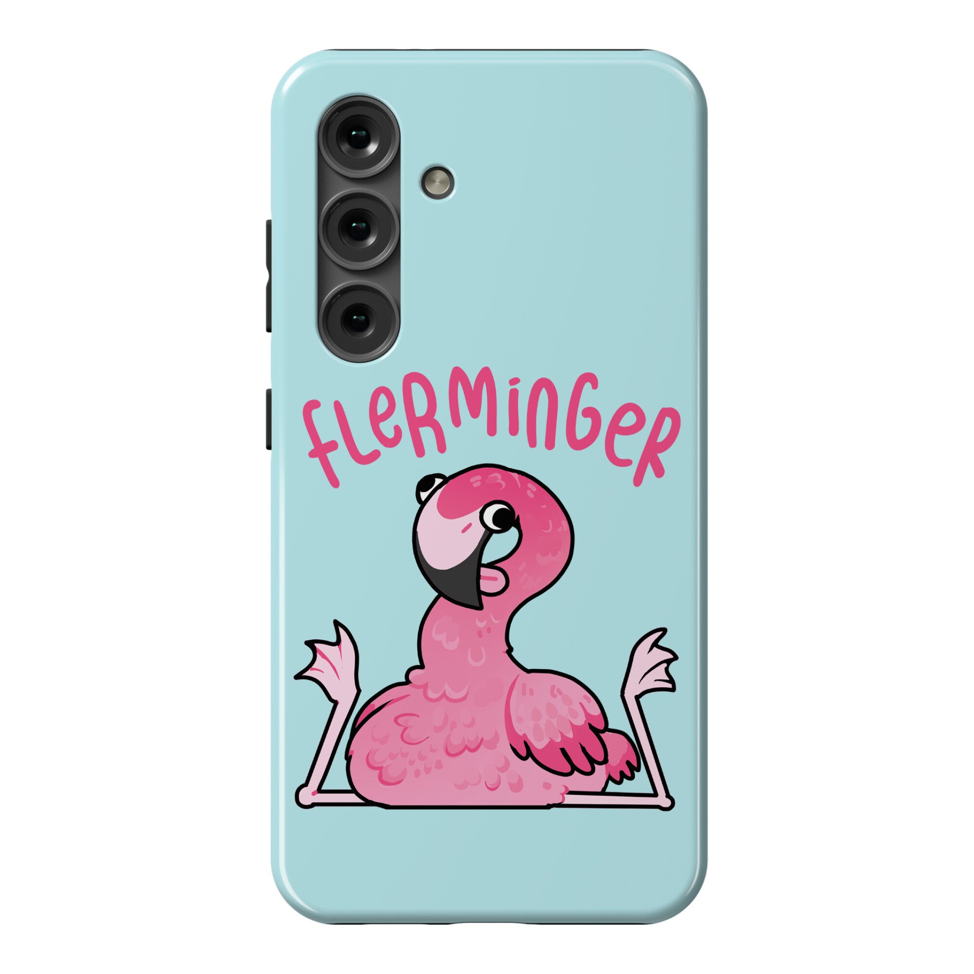 Derpy Flamingo Flerminger Phone Case
