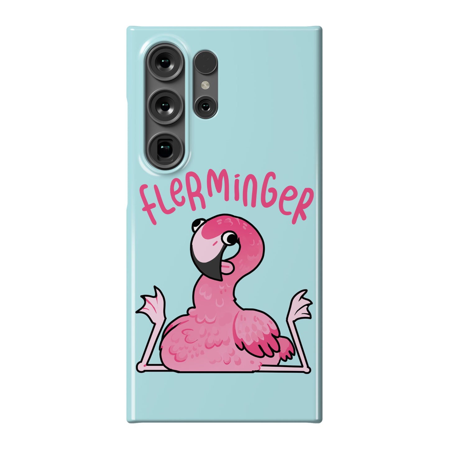 Derpy Flamingo Flerminger Phone Case