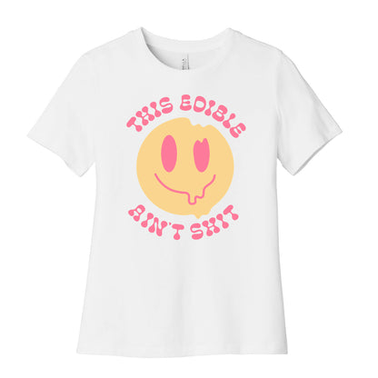 This Edible Ain't Shit Melting Smiley  Women's Cotton Tee