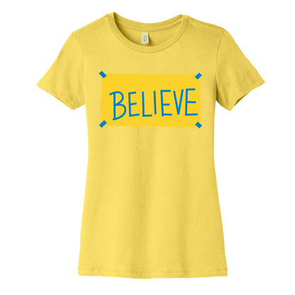 Believe Locker Room Poster Women's Cotton Tee