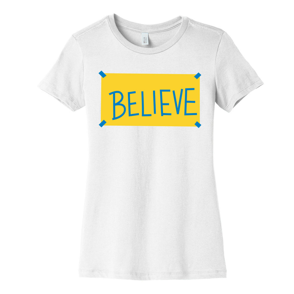 Believe Locker Room Poster Women's Cotton Tee