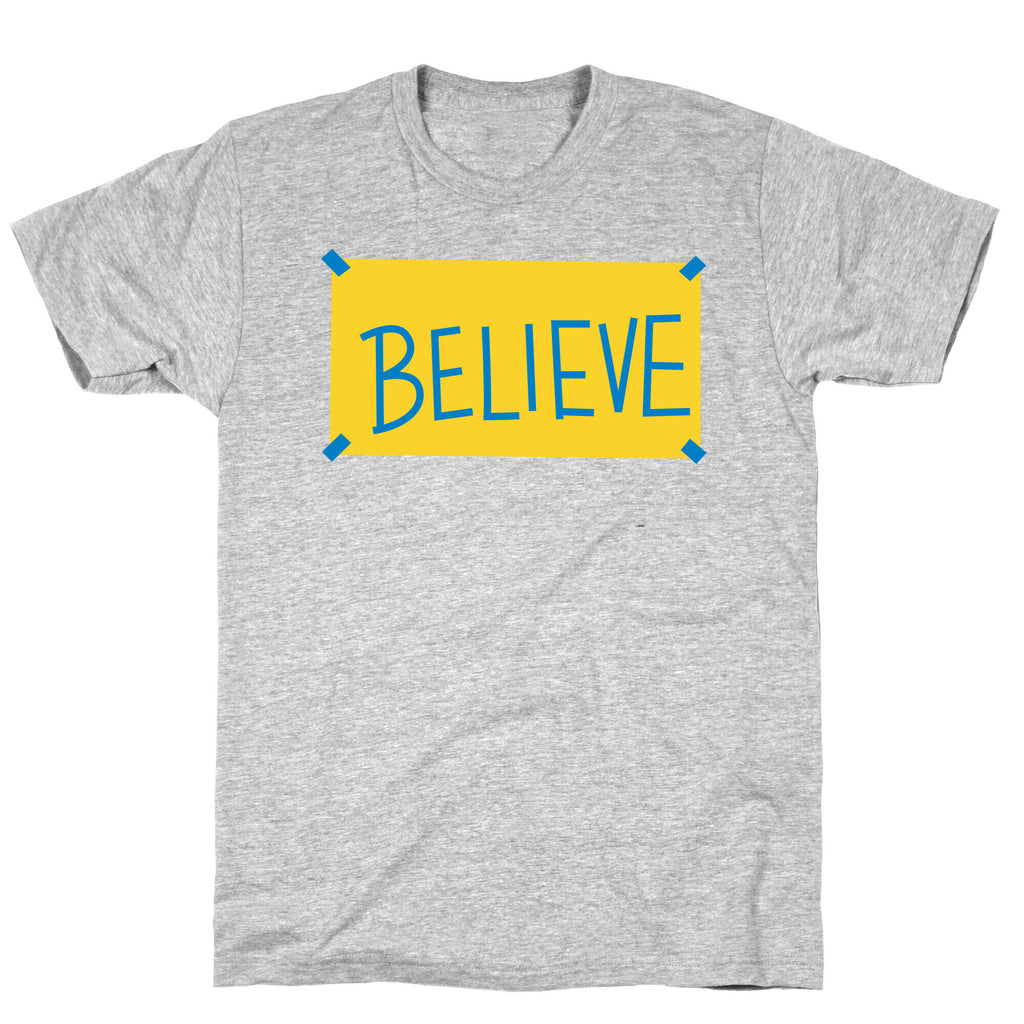 Believe Locker Room Poster T-Shirt