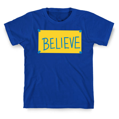 Believe Locker Room Poster T-Shirt