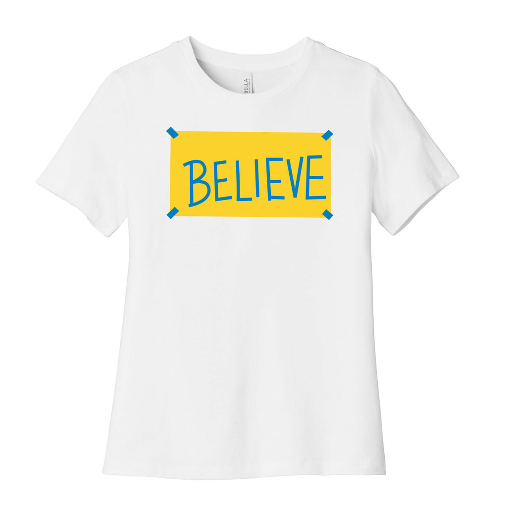 Believe Locker Room Poster Women's Cotton Tee