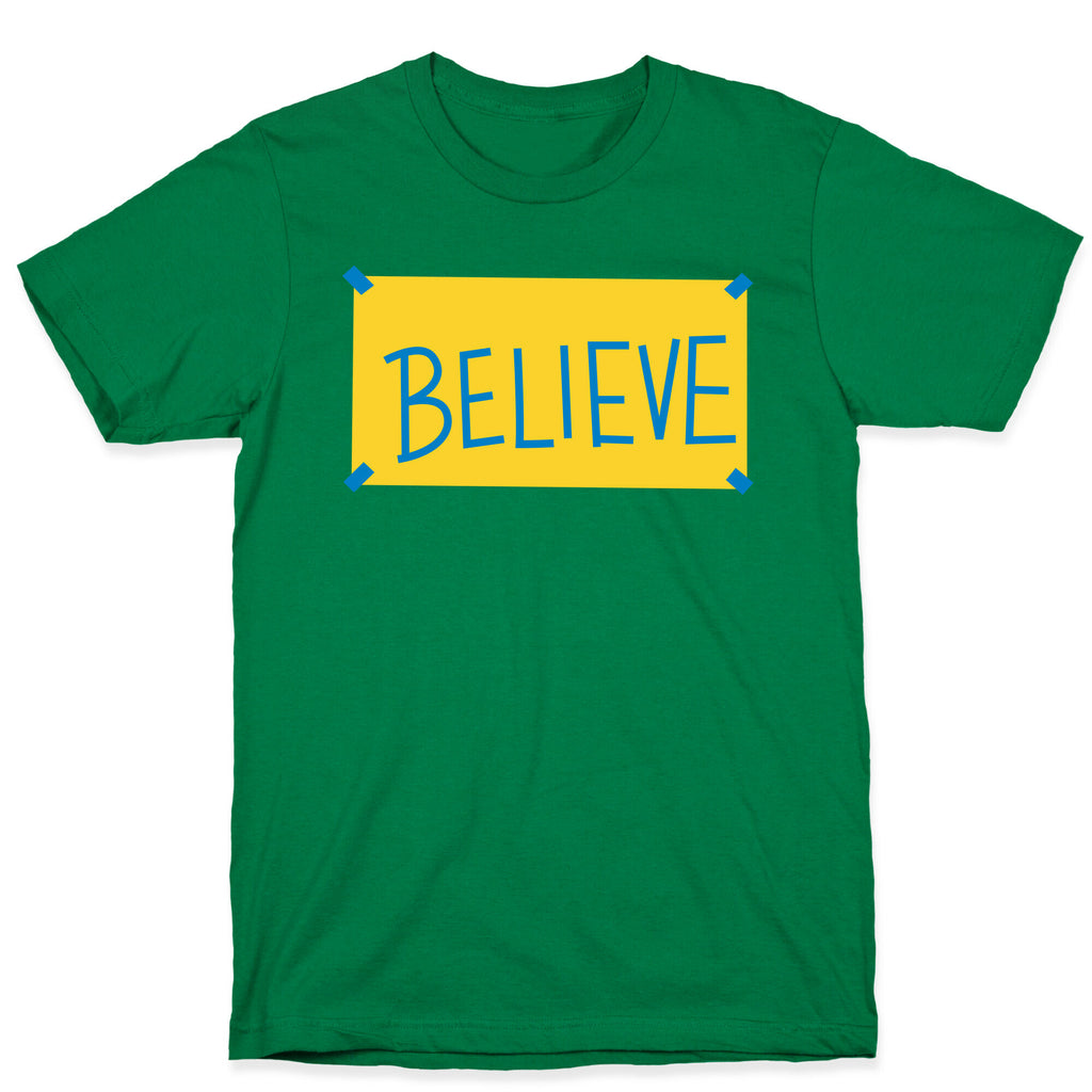Believe Locker Room Poster T-Shirt