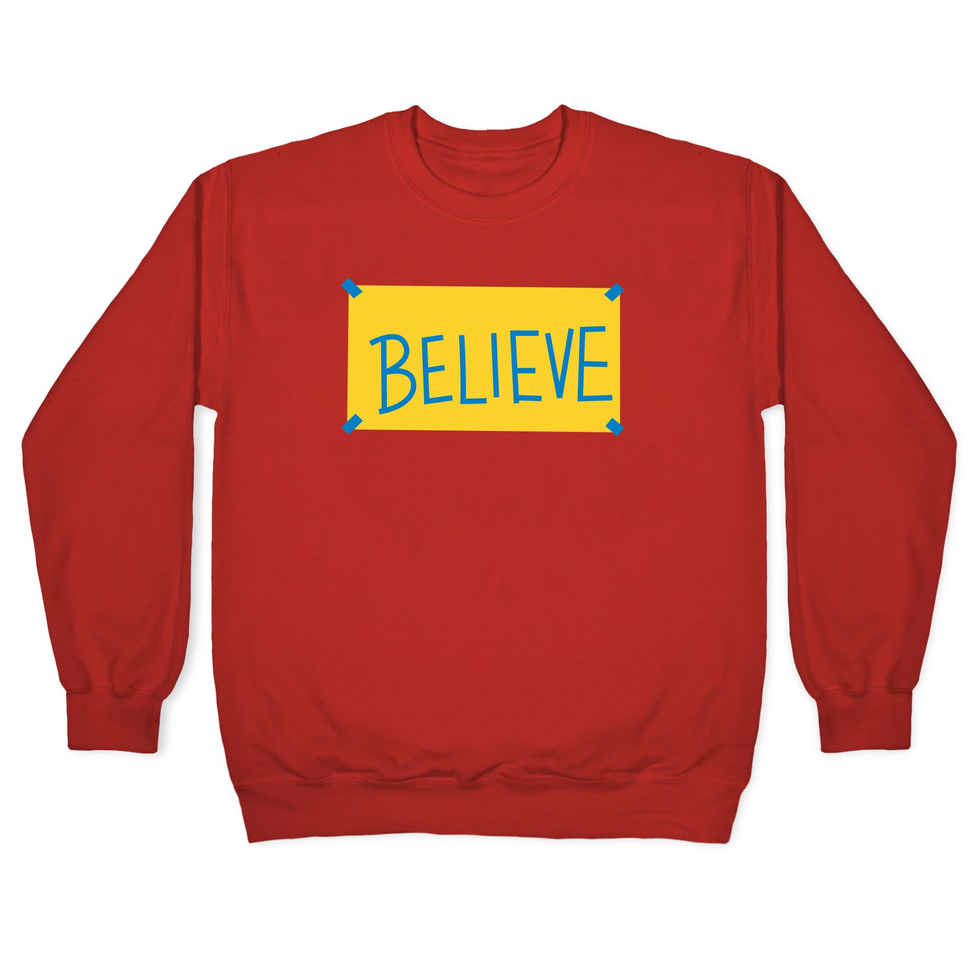 Believe Locker Room Poster Crewneck Sweatshirt