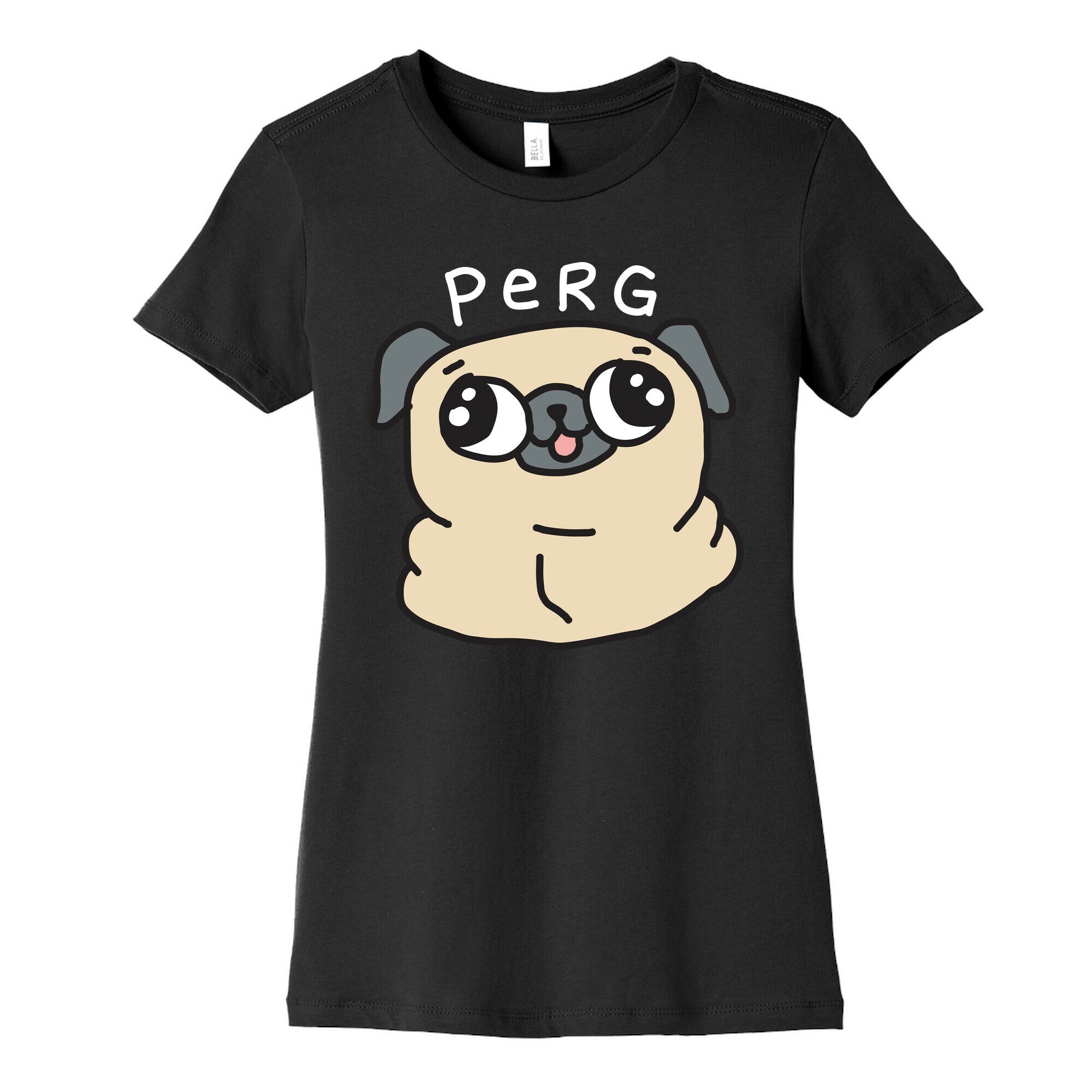 Perg Derpy Pug Women's Cotton Tee
