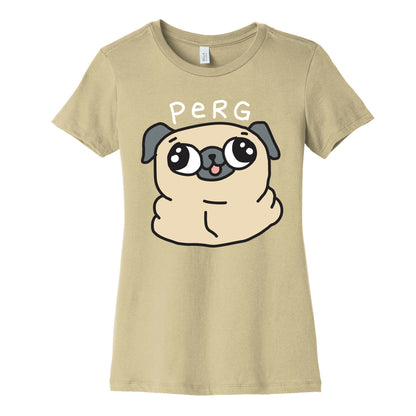 Perg Derpy Pug Women's Cotton Tee