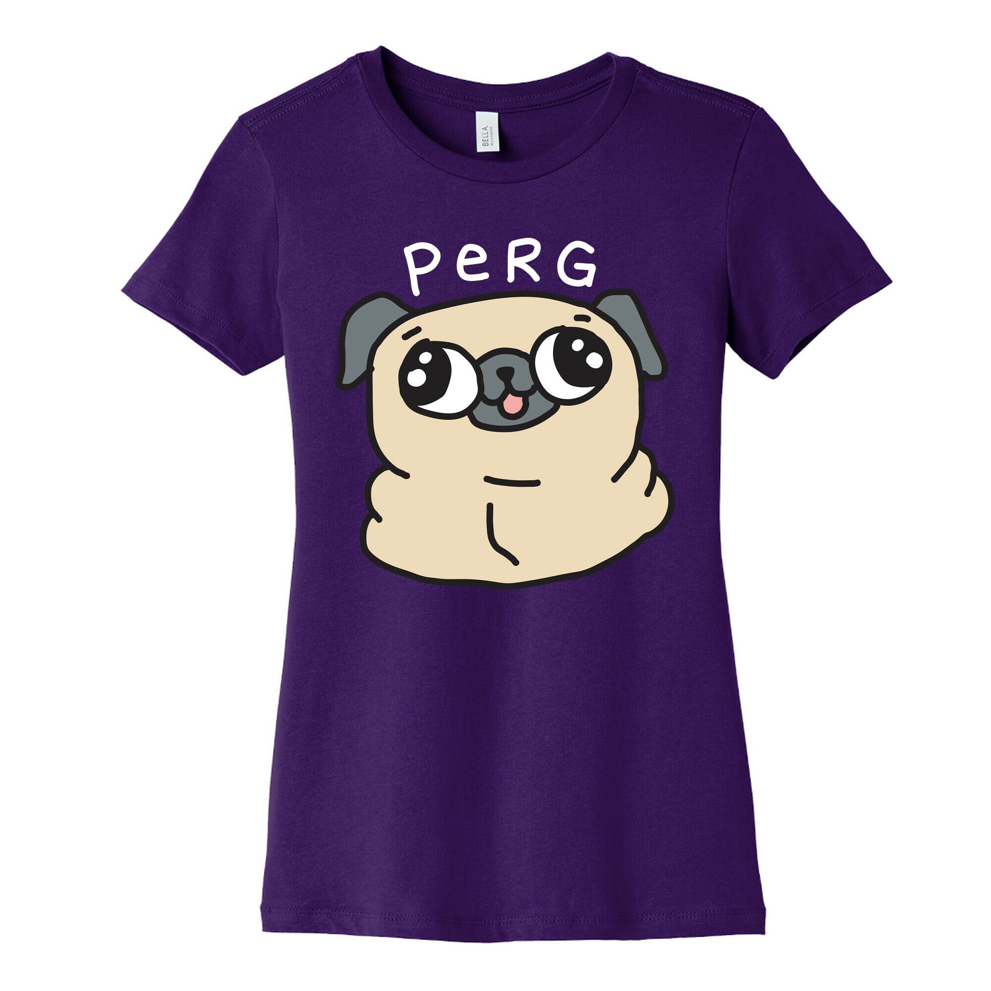 Perg Derpy Pug Women's Cotton Tee