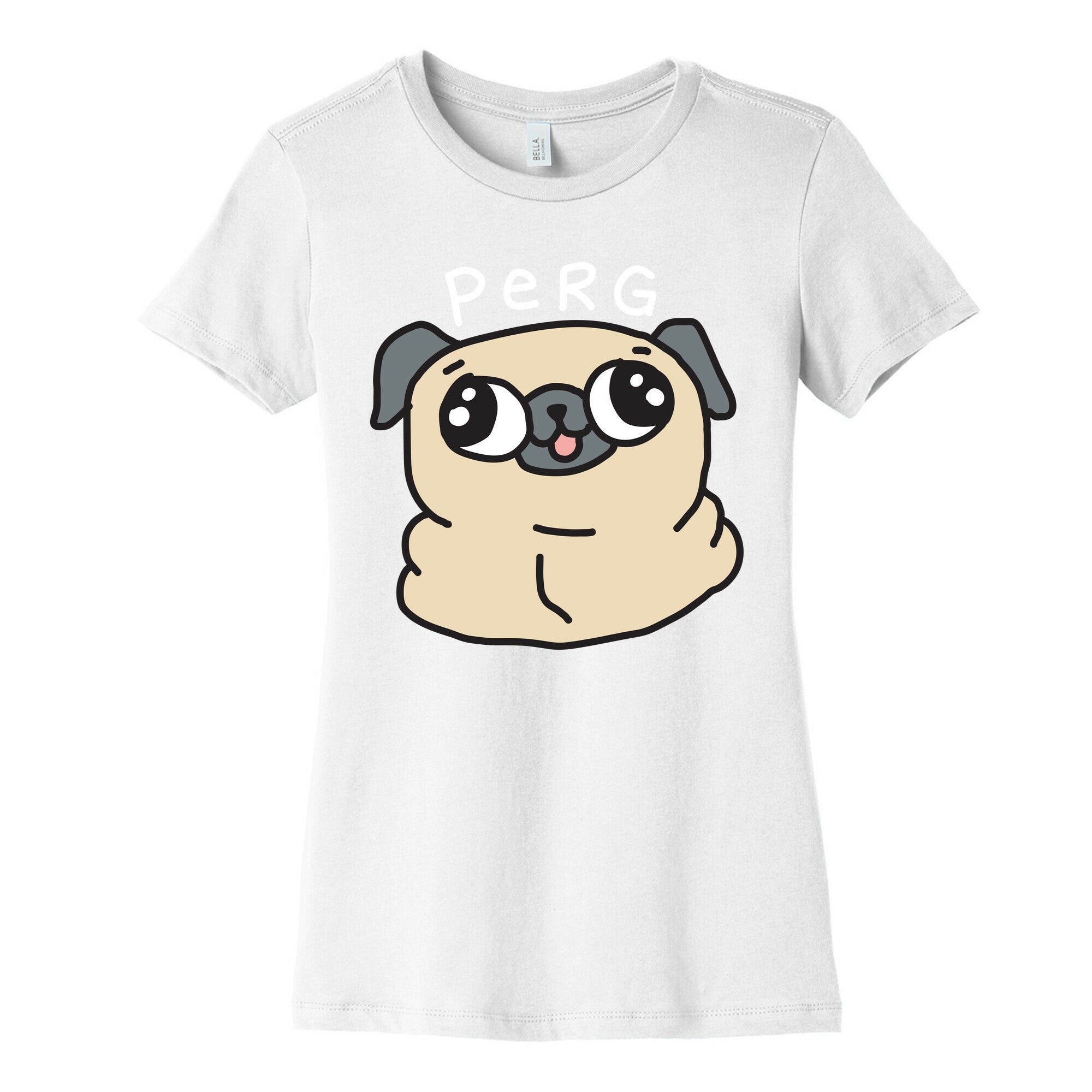 Perg Derpy Pug Women's Cotton Tee