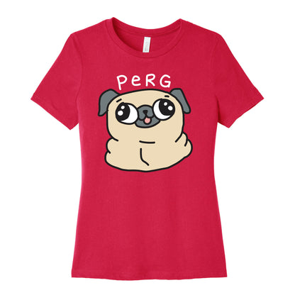 Perg Derpy Pug Women's Cotton Tee