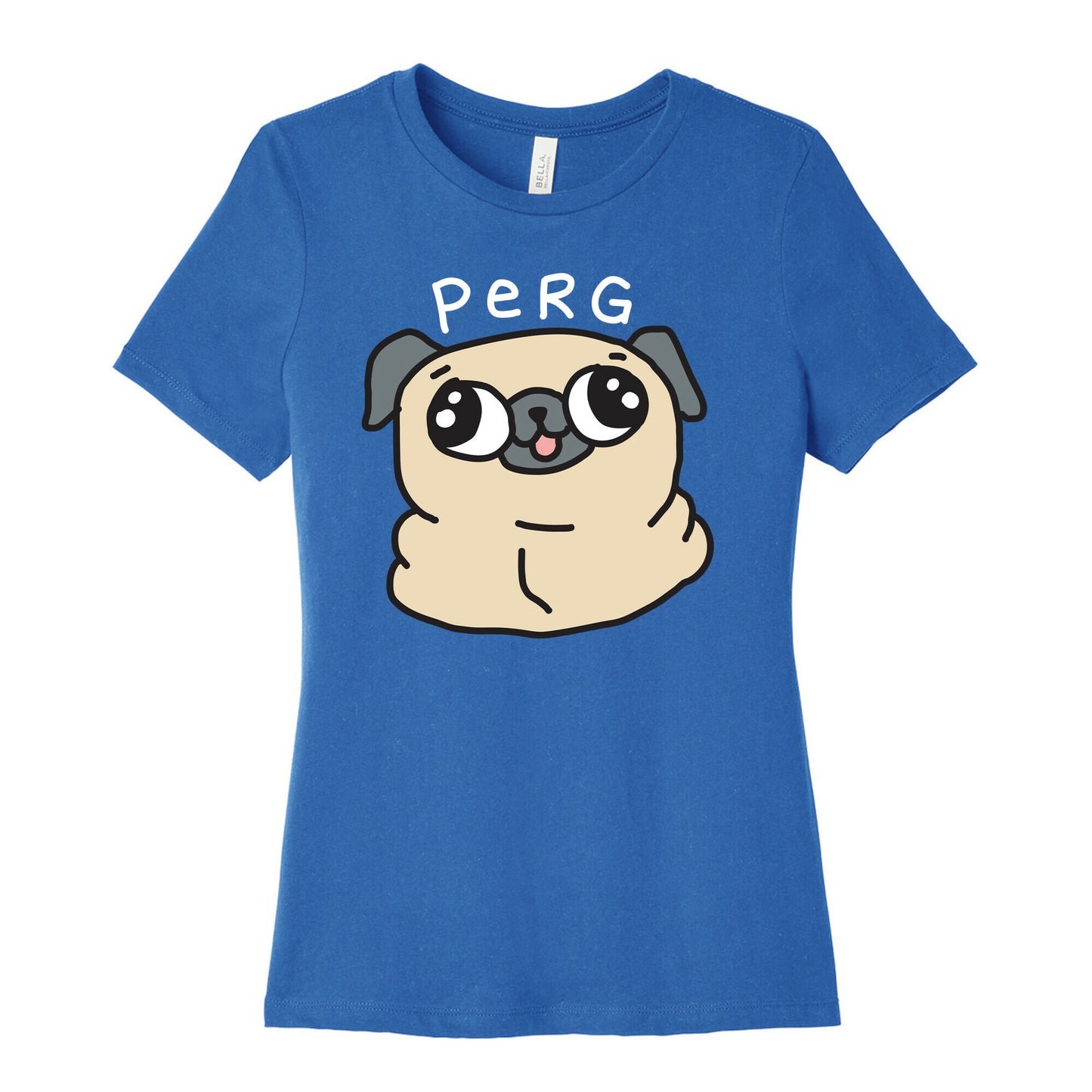 Perg Derpy Pug Women's Cotton Tee