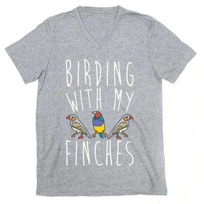 Birding With My Finches V-Neck