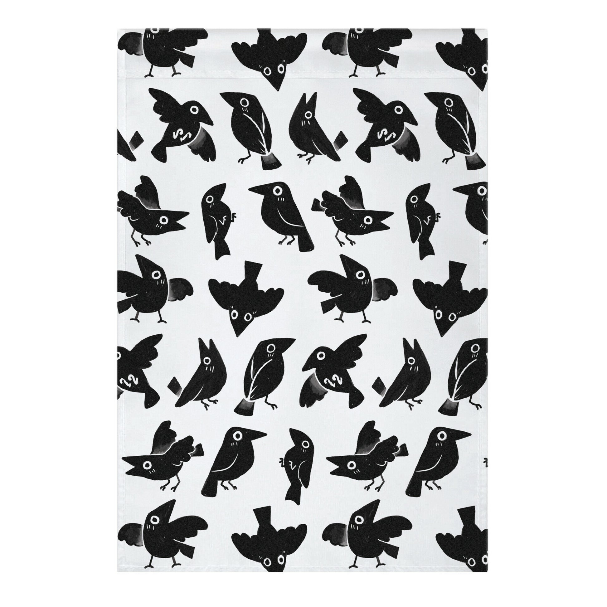 Cute Crow Pattern Garden Flag