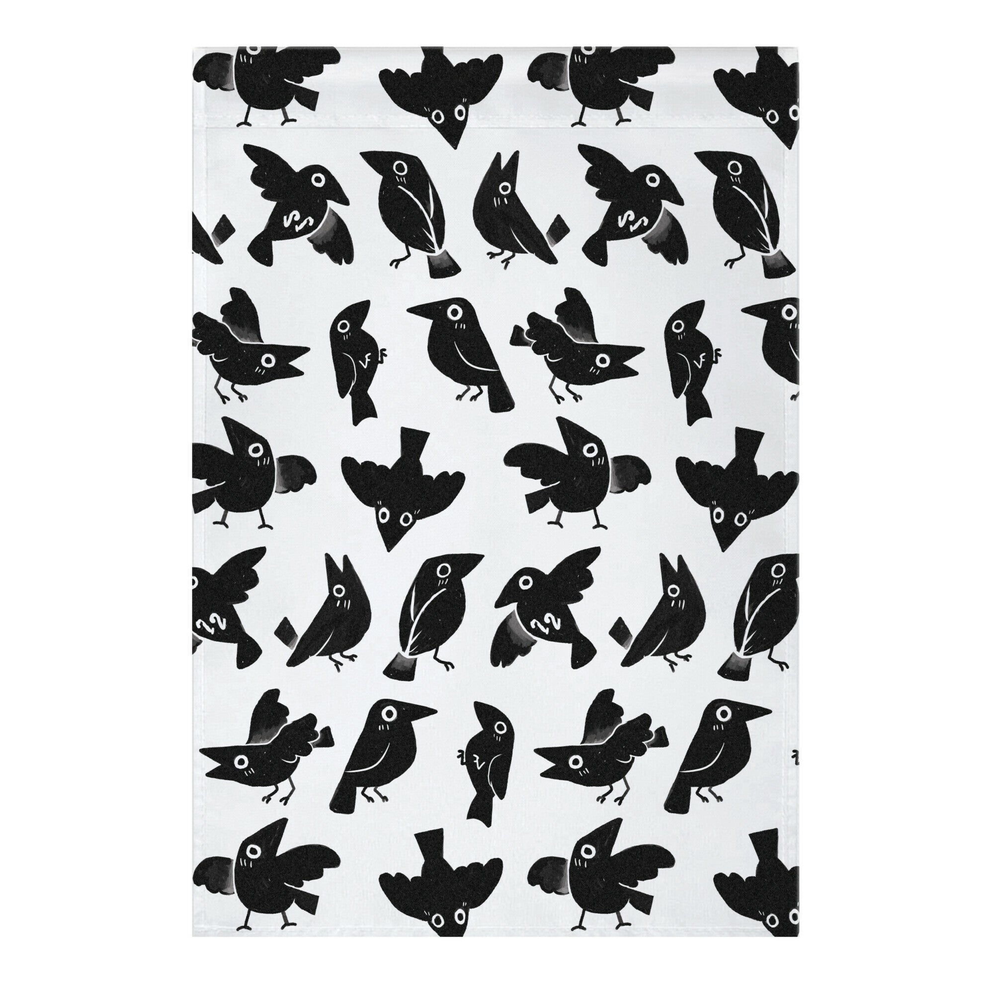 Cute Crow Pattern Garden Flag