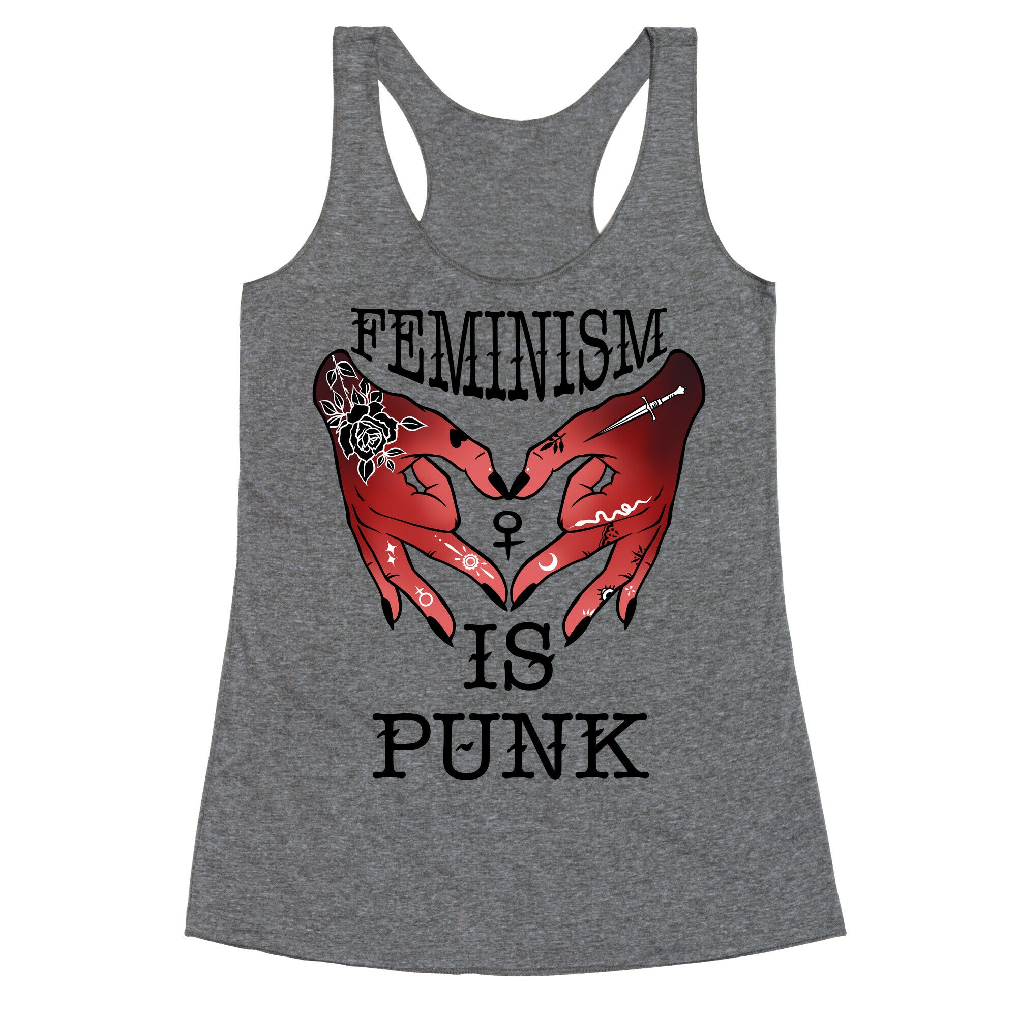 Feminism Is Punk Racerback Tank