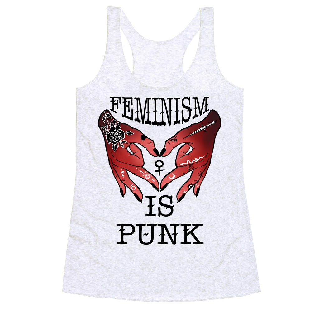 Feminism Is Punk Racerback Tank