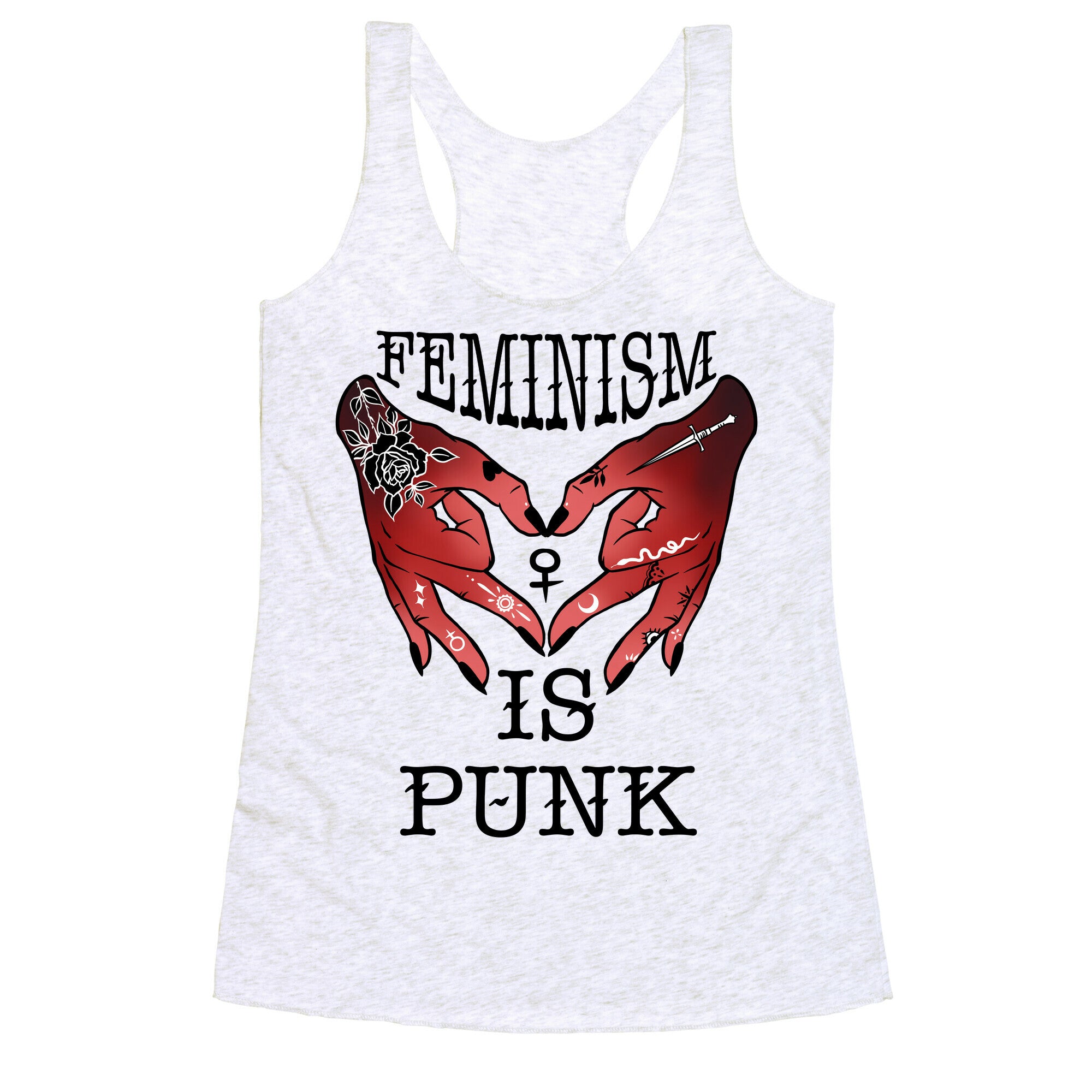 Feminism Is Punk Racerback Tank