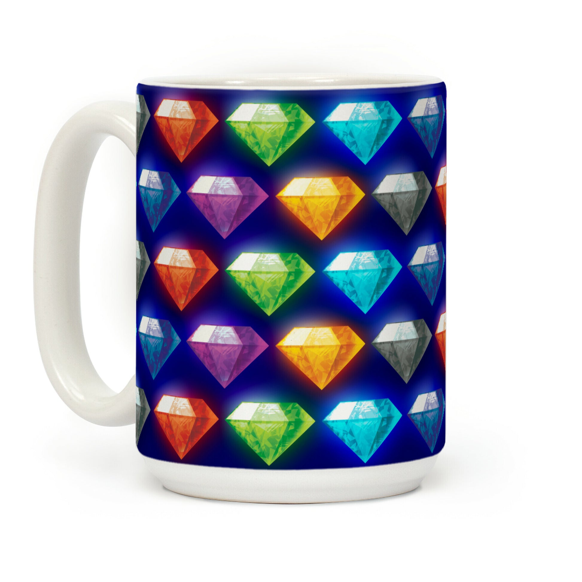 Chaos Emeralds Pattern Coffee Mug