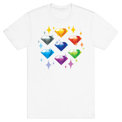 Chaos Emeralds Pattern T-Shirt