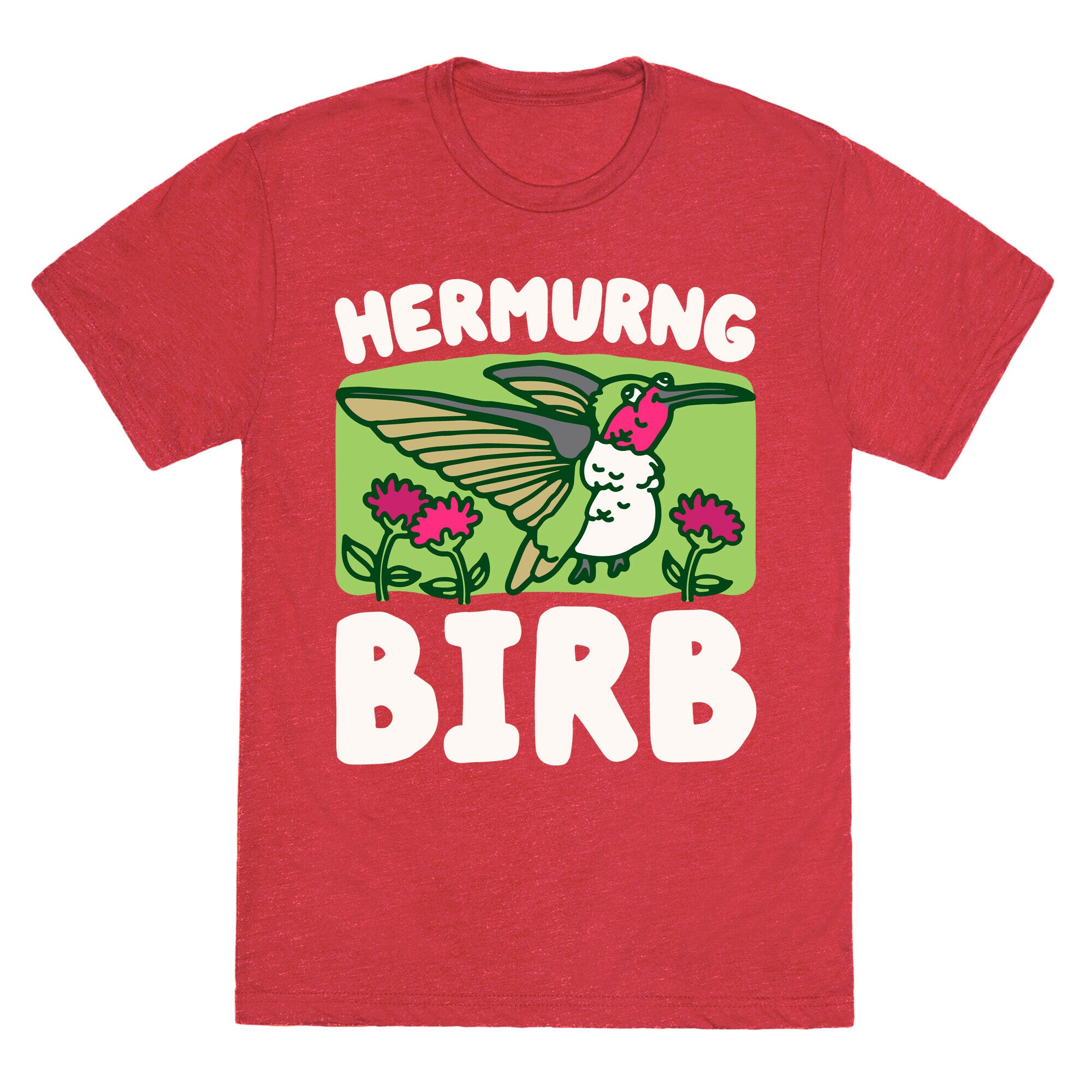 Hermurng Birb Derpy Hummingbird Unisex Triblend Tee
