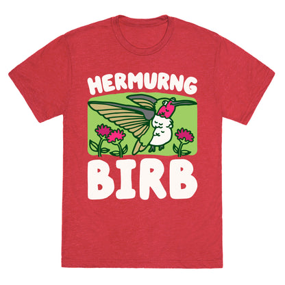 Hermurng Birb Derpy Hummingbird Unisex Triblend Tee