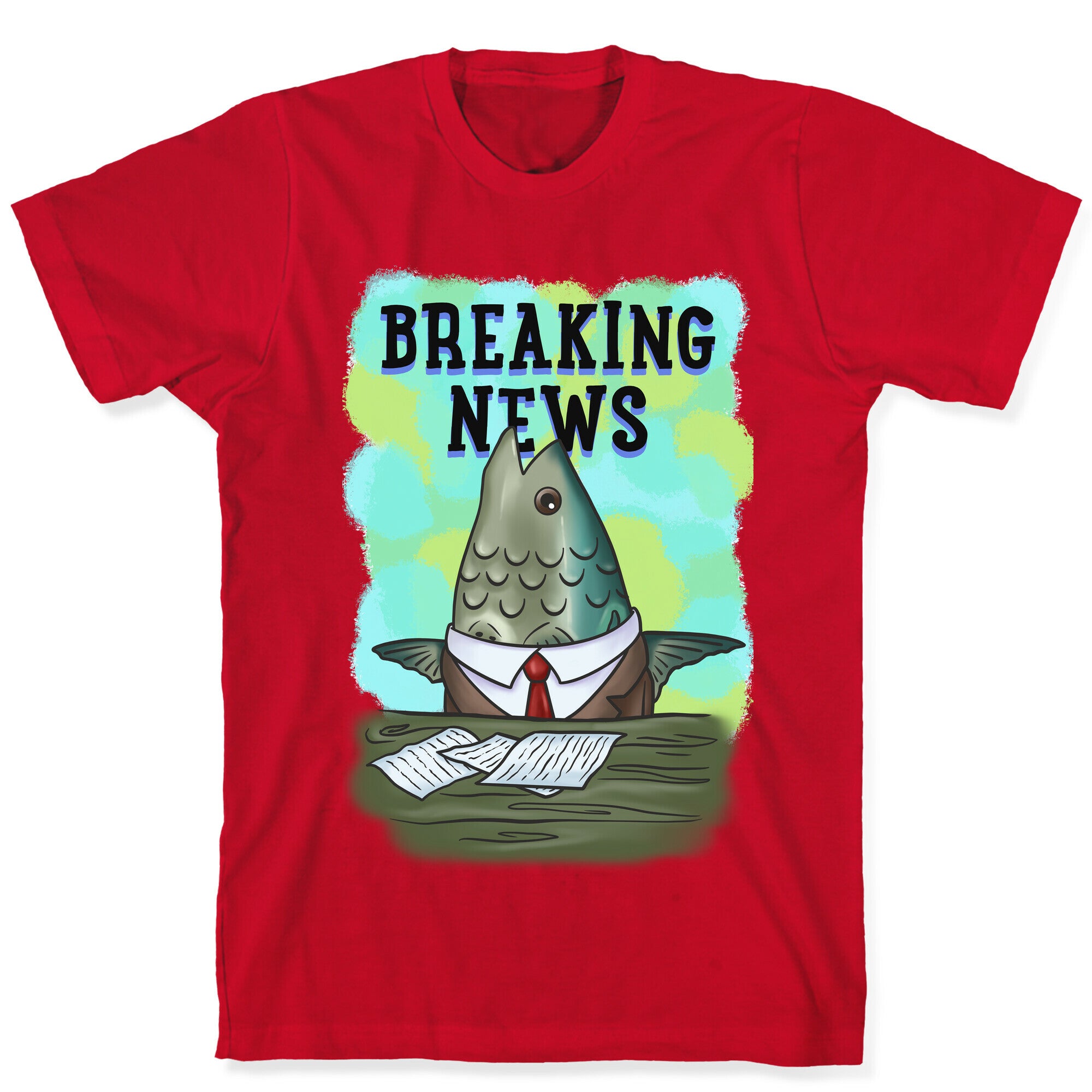 Fish News Anchor Parody T-Shirt