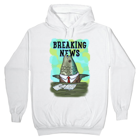 Fish News Anchor Parody Hoodie