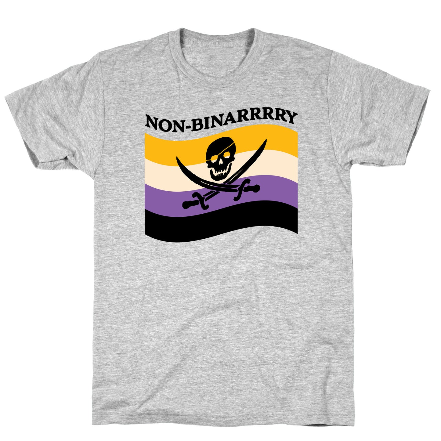 Non-binarrrry Pirate Flag T-Shirt