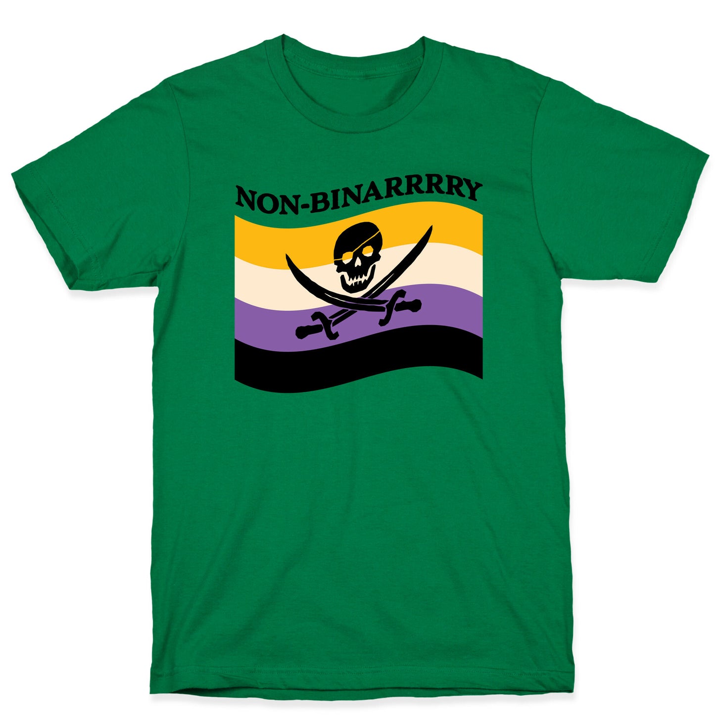 Non-binarrrry Pirate Flag T-Shirt