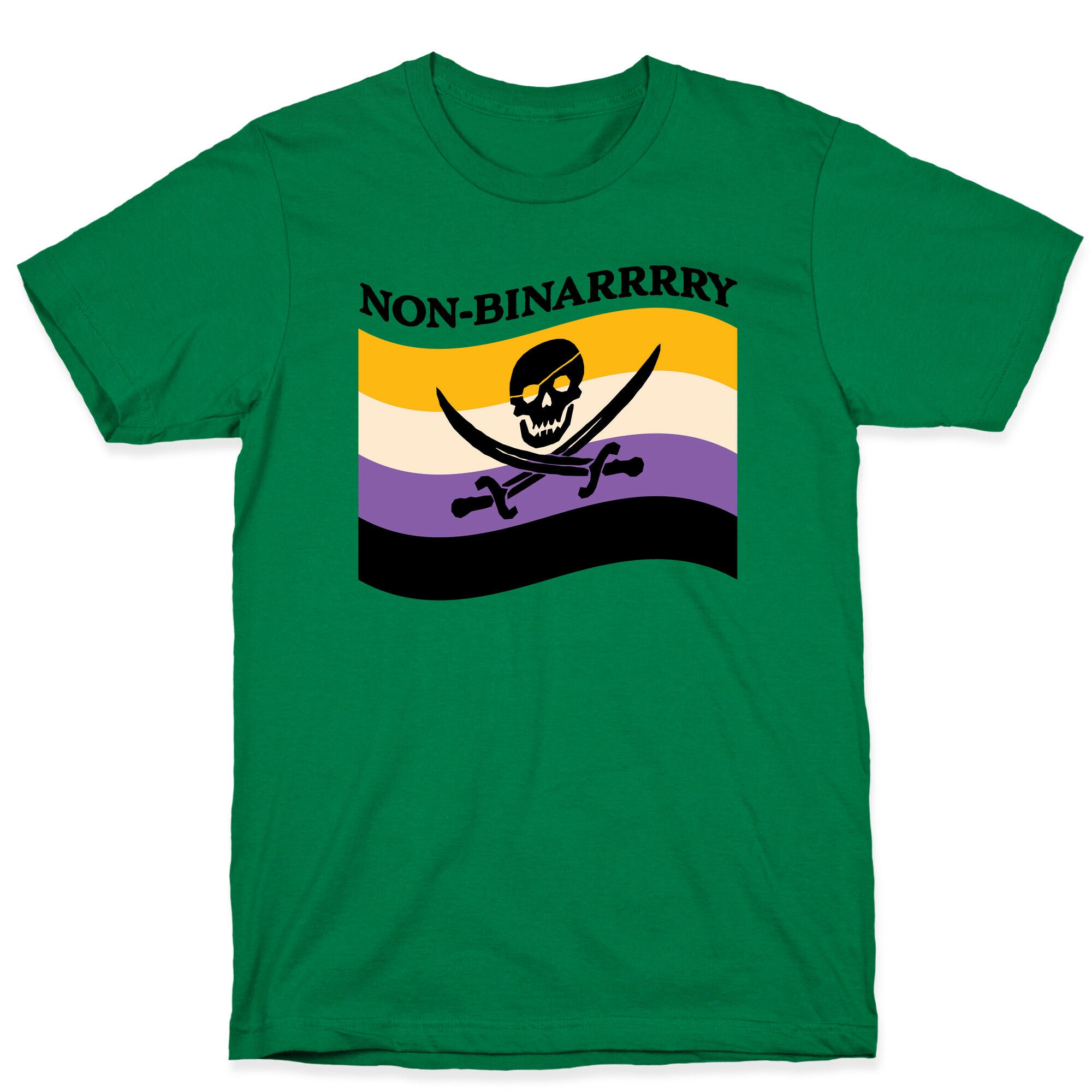 Non-binarrrry Pirate Flag T-Shirt