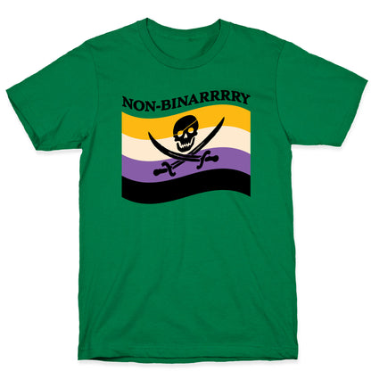 Non-binarrrry Pirate Flag T-Shirt