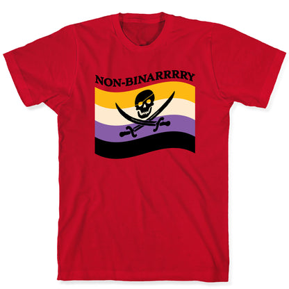 Non-binarrrry Pirate Flag T-Shirt