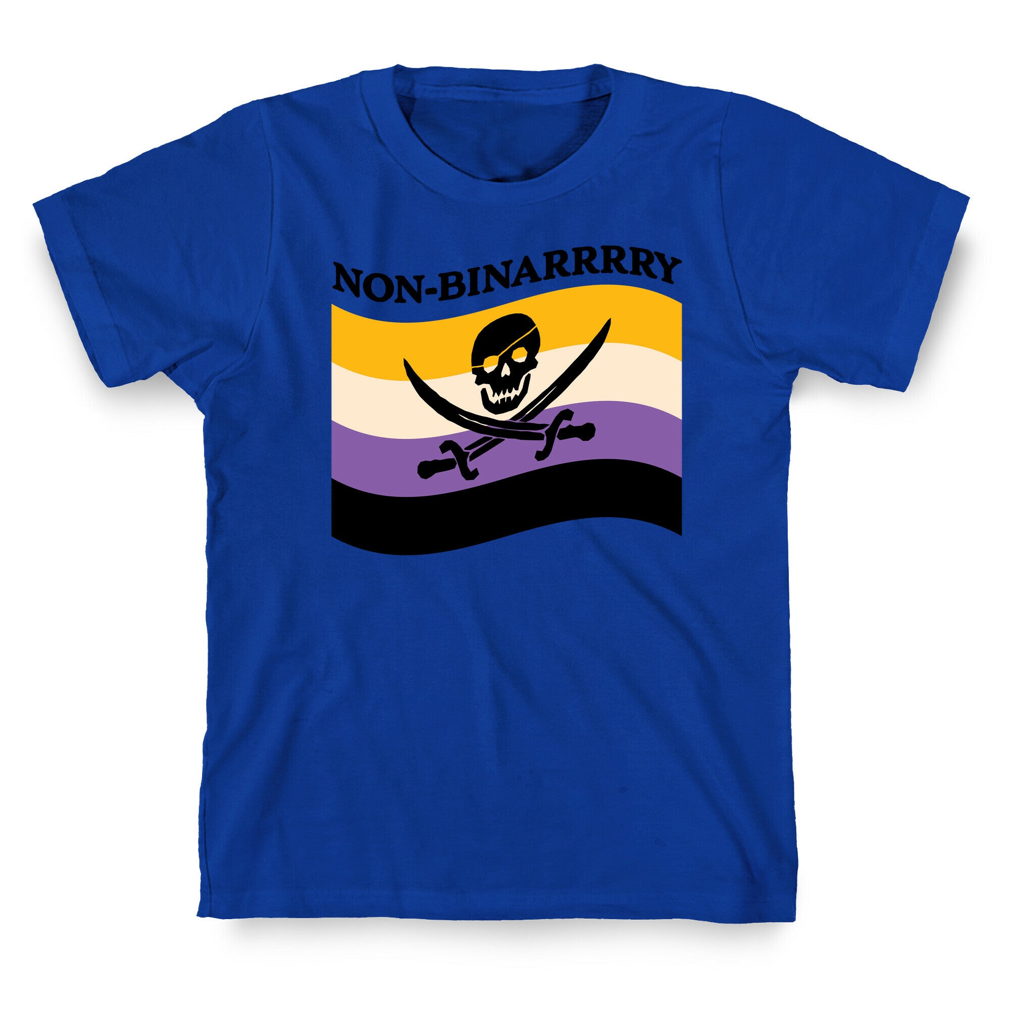 Non-binarrrry Pirate Flag T-Shirt