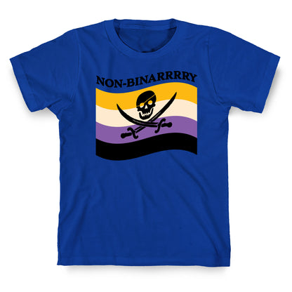 Non-binarrrry Pirate Flag T-Shirt