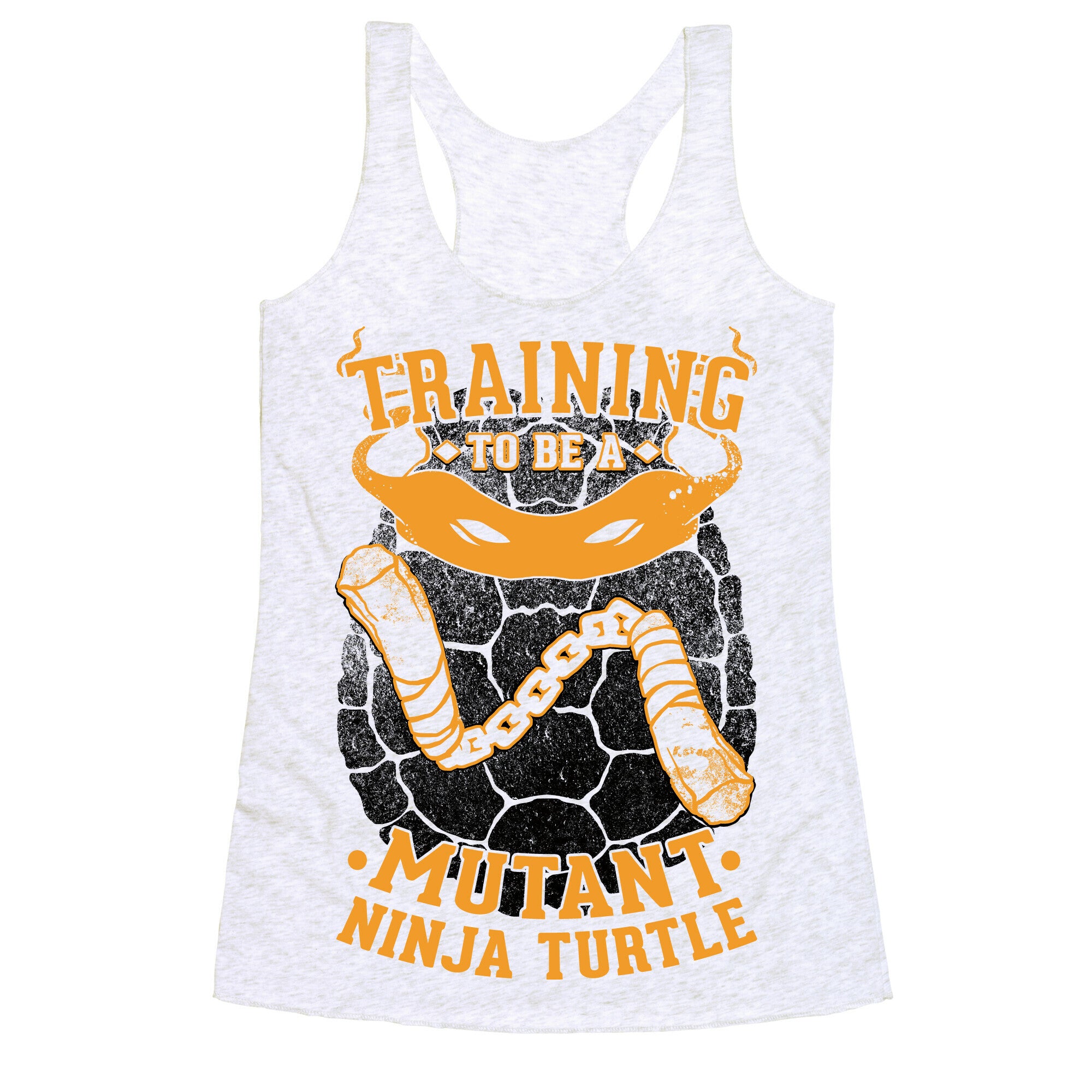 Training To Be A Mutant Ninja Turtle Racerback Tank