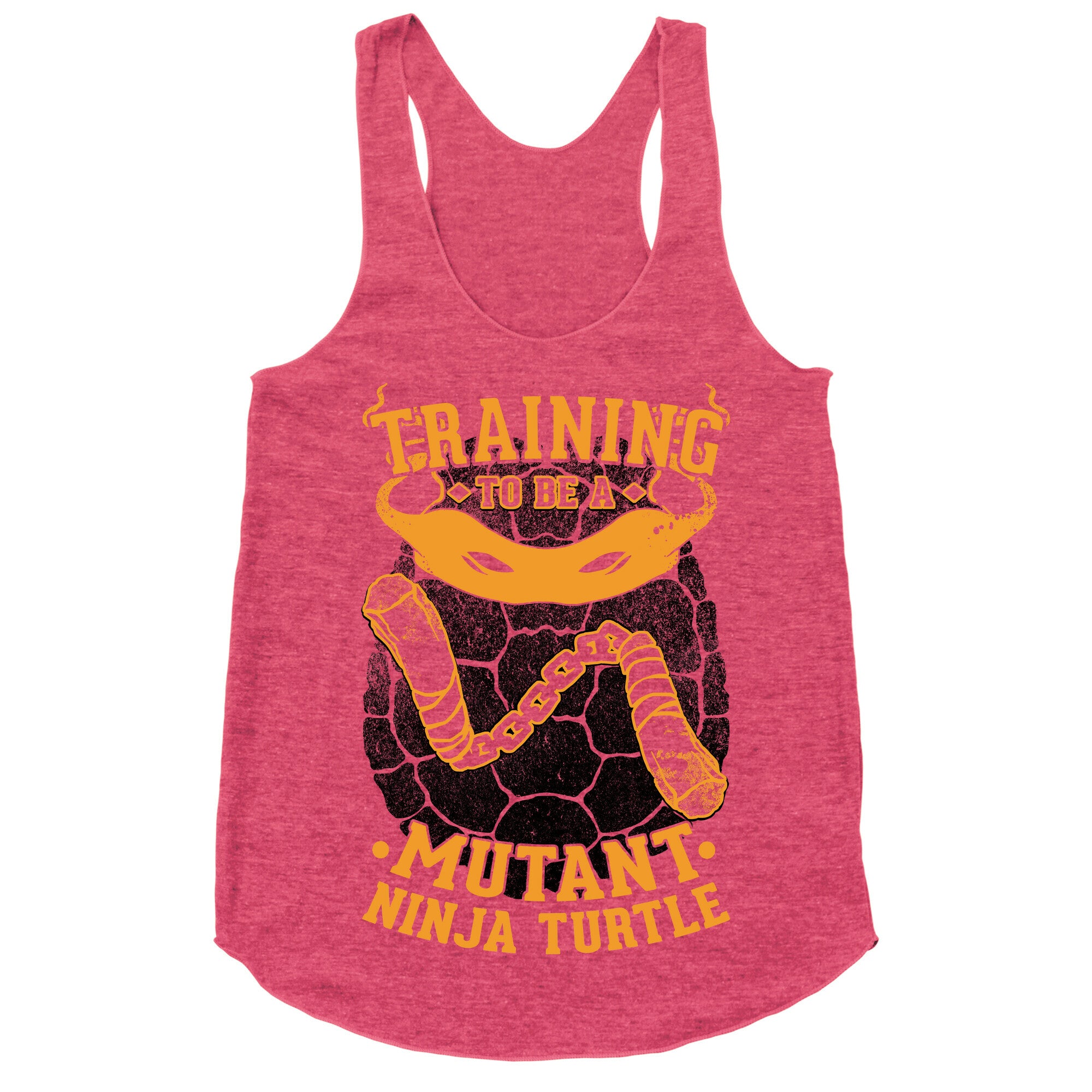 Training To Be A Mutant Ninja Turtle Racerback Tank