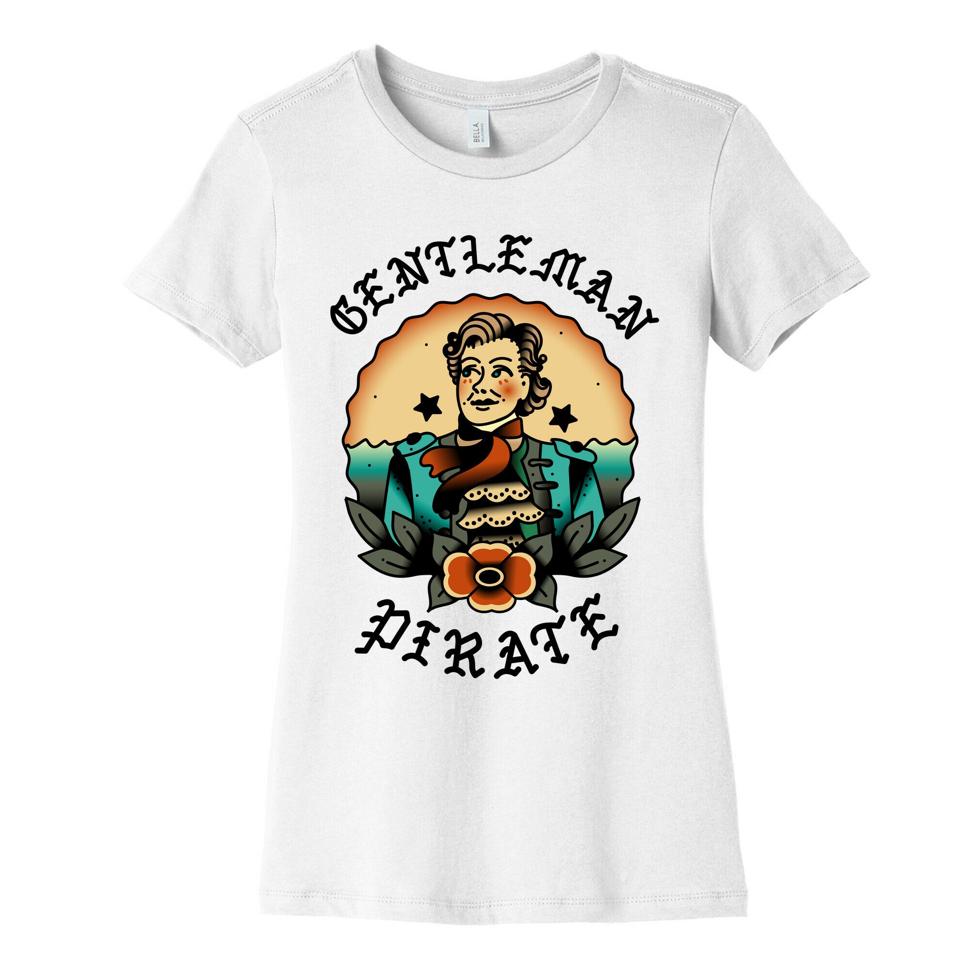 Gentleman Pirate Sailor Jerry Tattoo Women's Cotton Tee