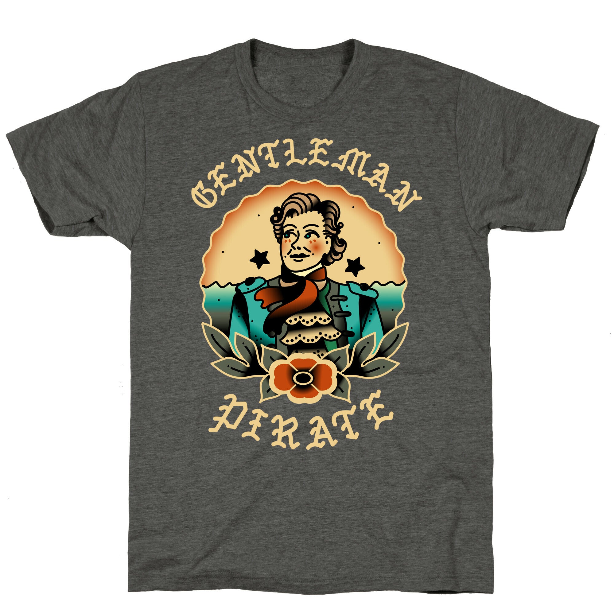 Gentleman Pirate Sailor Jerry Tattoo Unisex Triblend Tee