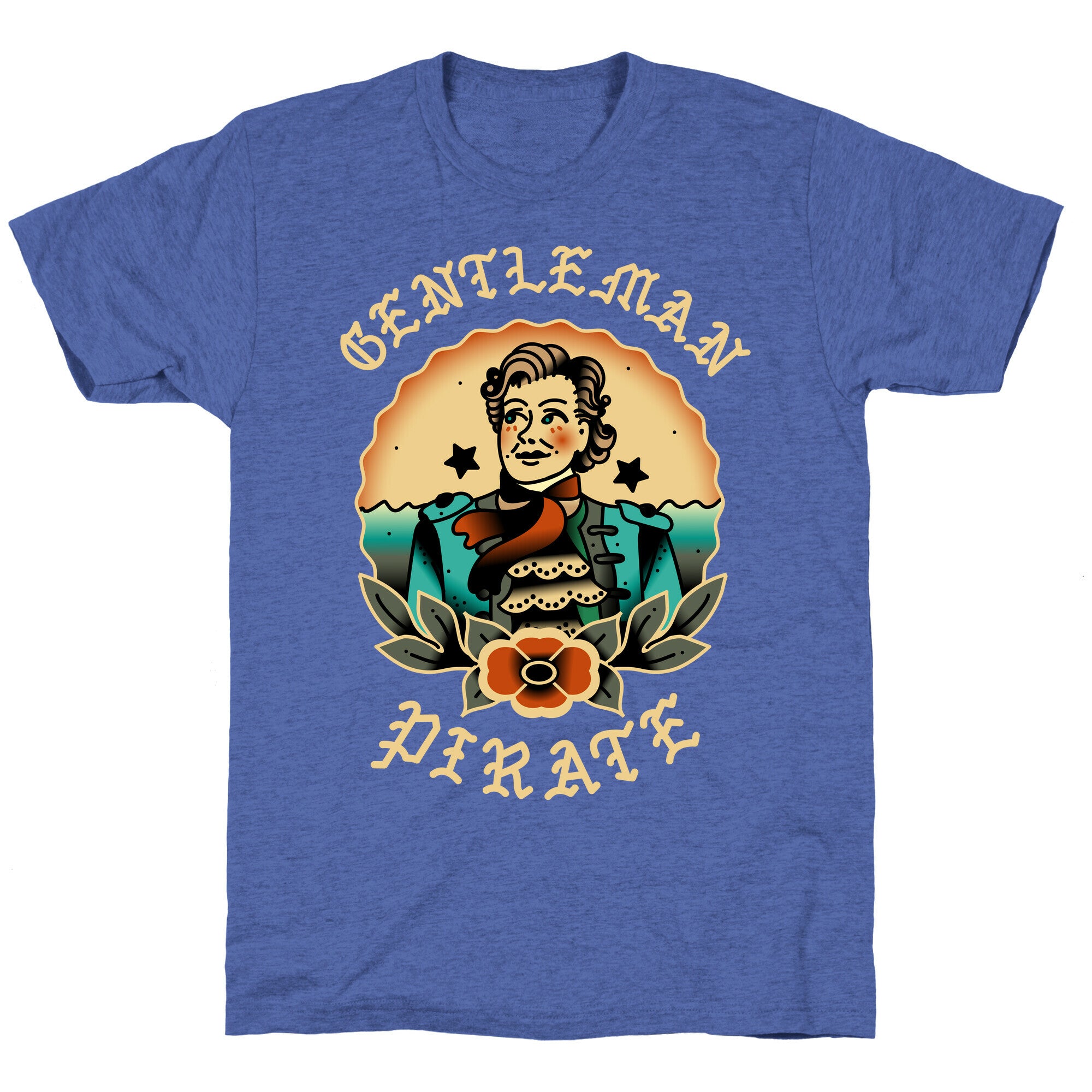 Gentleman Pirate Sailor Jerry Tattoo Unisex Triblend Tee