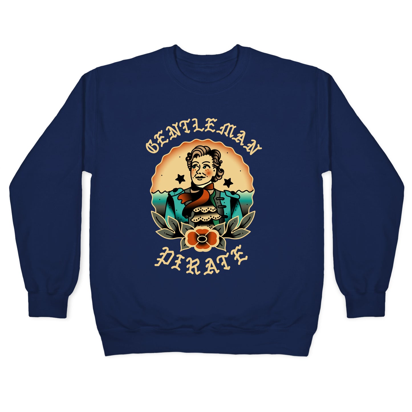 Gentleman Pirate Sailor Jerry Tattoo Crewneck Sweatshirt