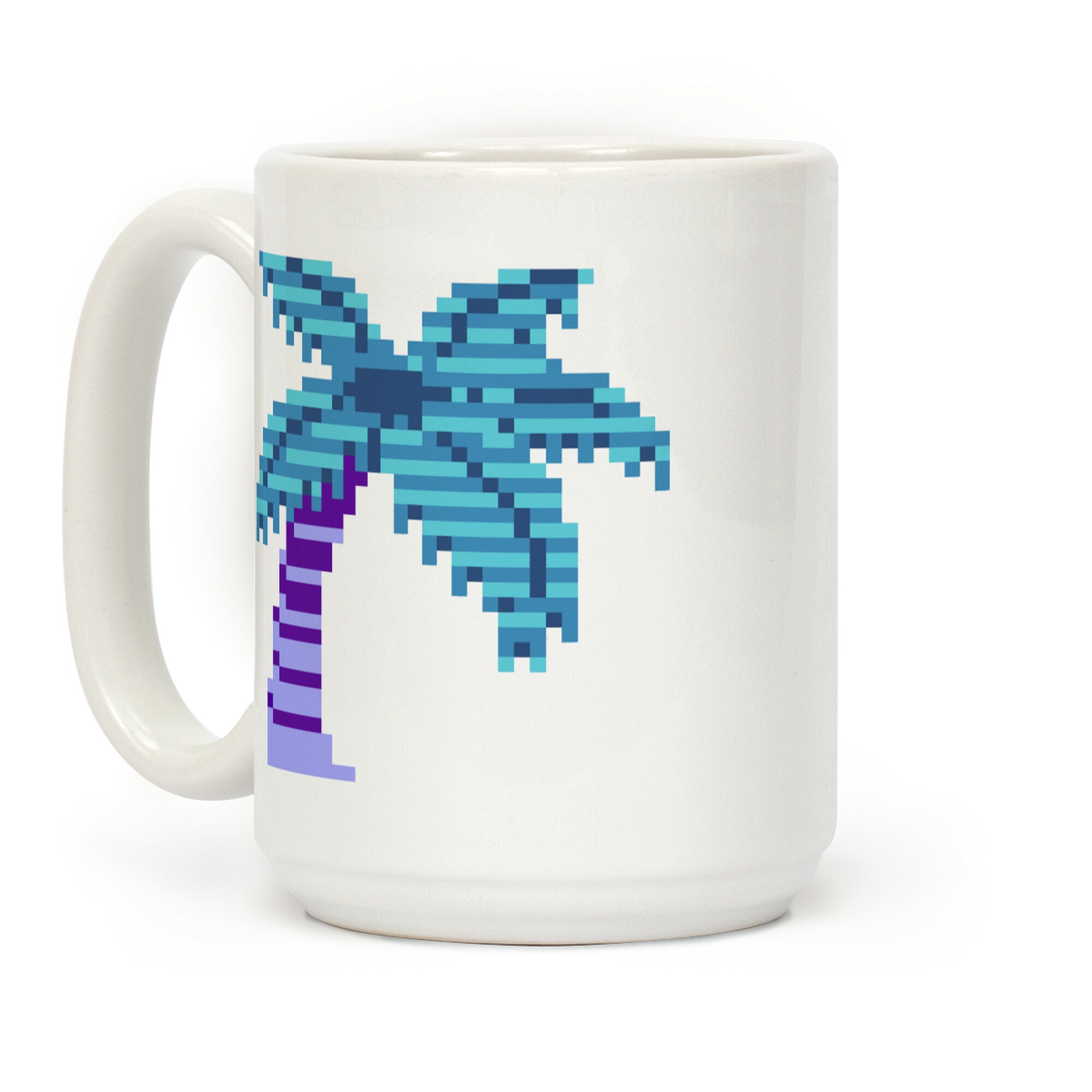 8-Bit Vaporwave Palm Tree Coffee Mug