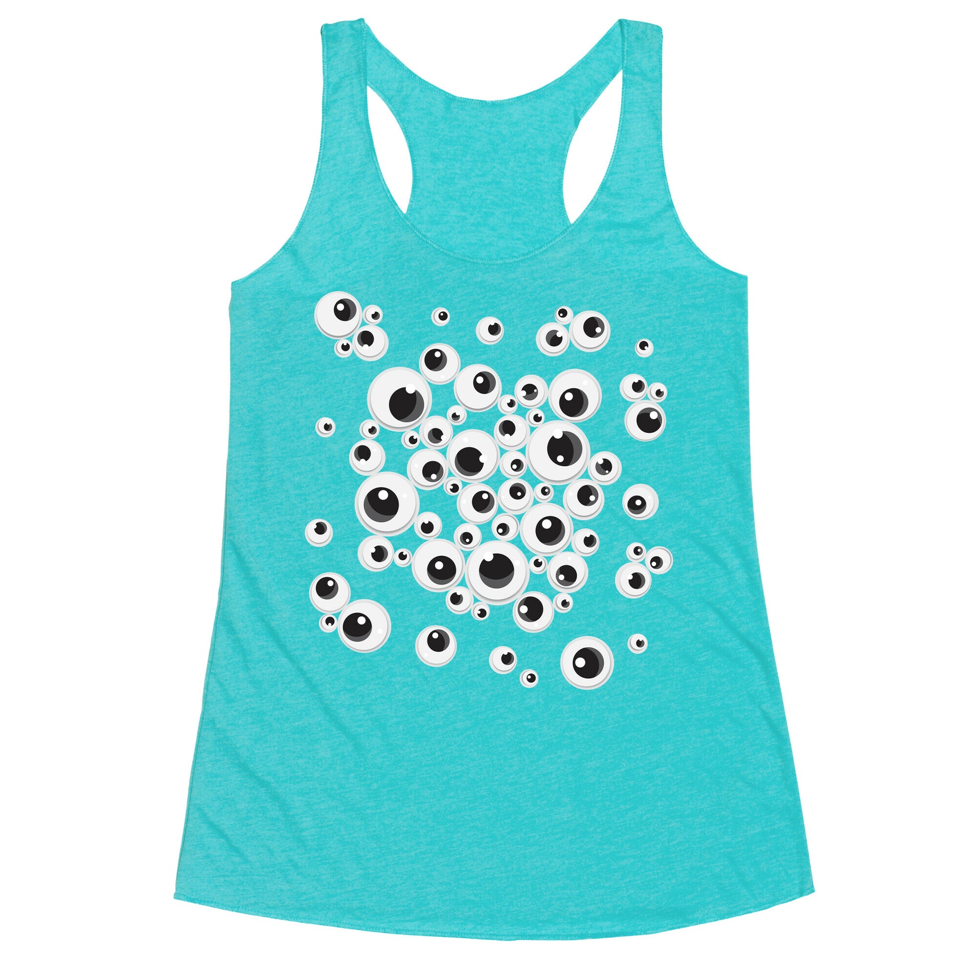 Googly Eye Pattern Racerback Tank