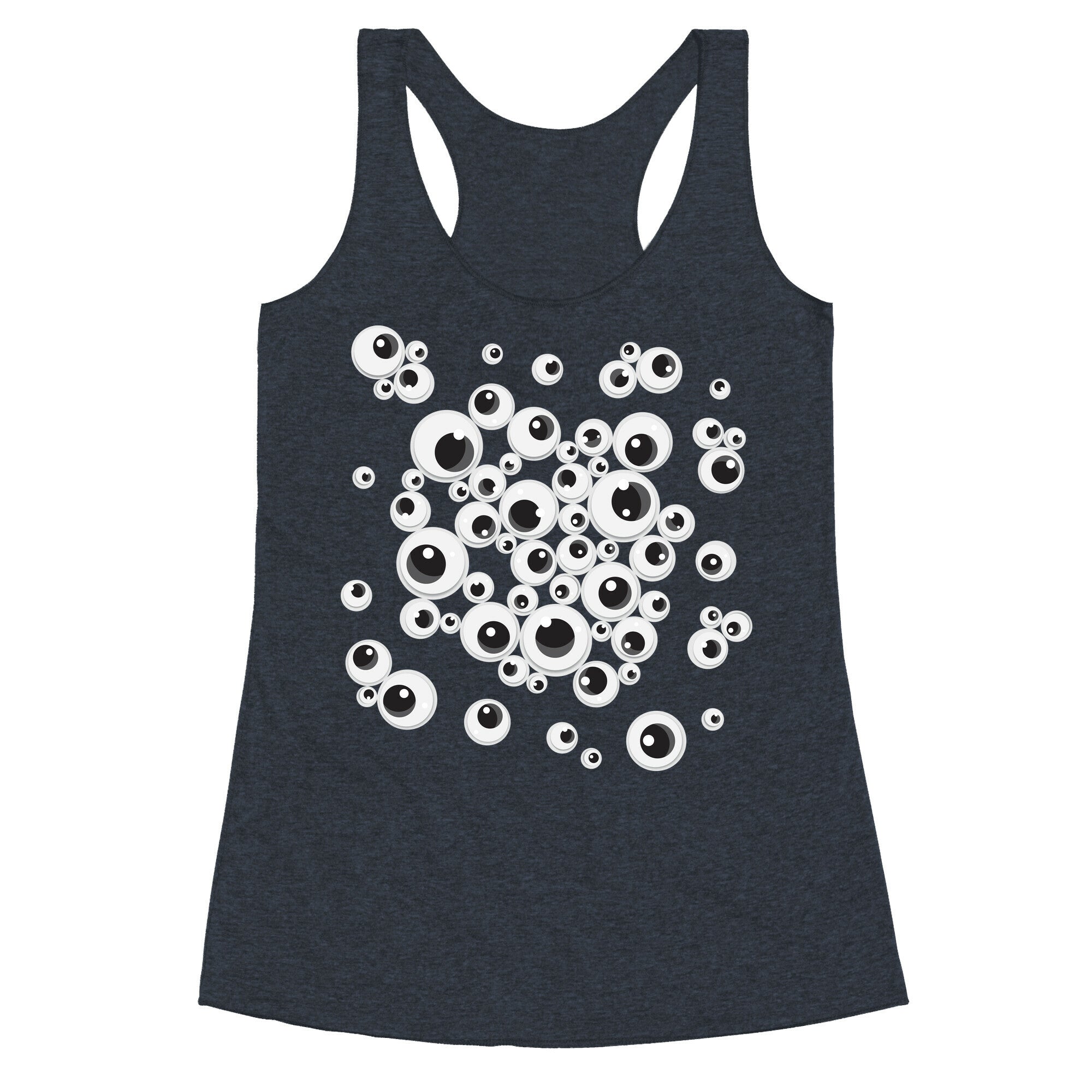 Googly Eye Pattern Racerback Tank