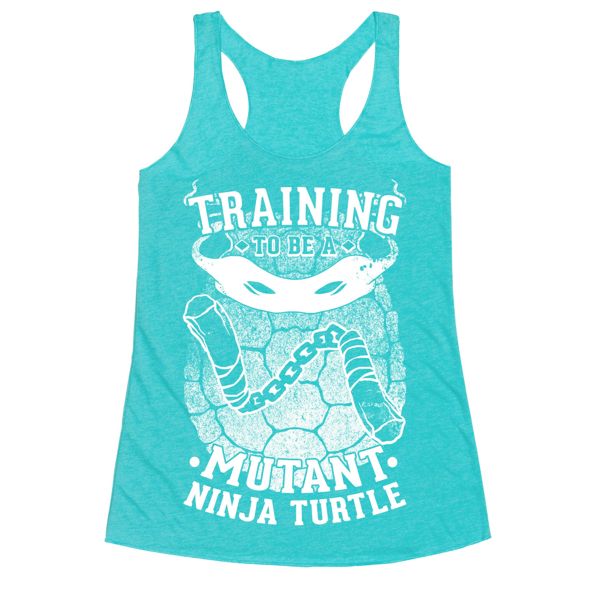 Training To Be A Mutant Ninja Turtle Racerback Tank