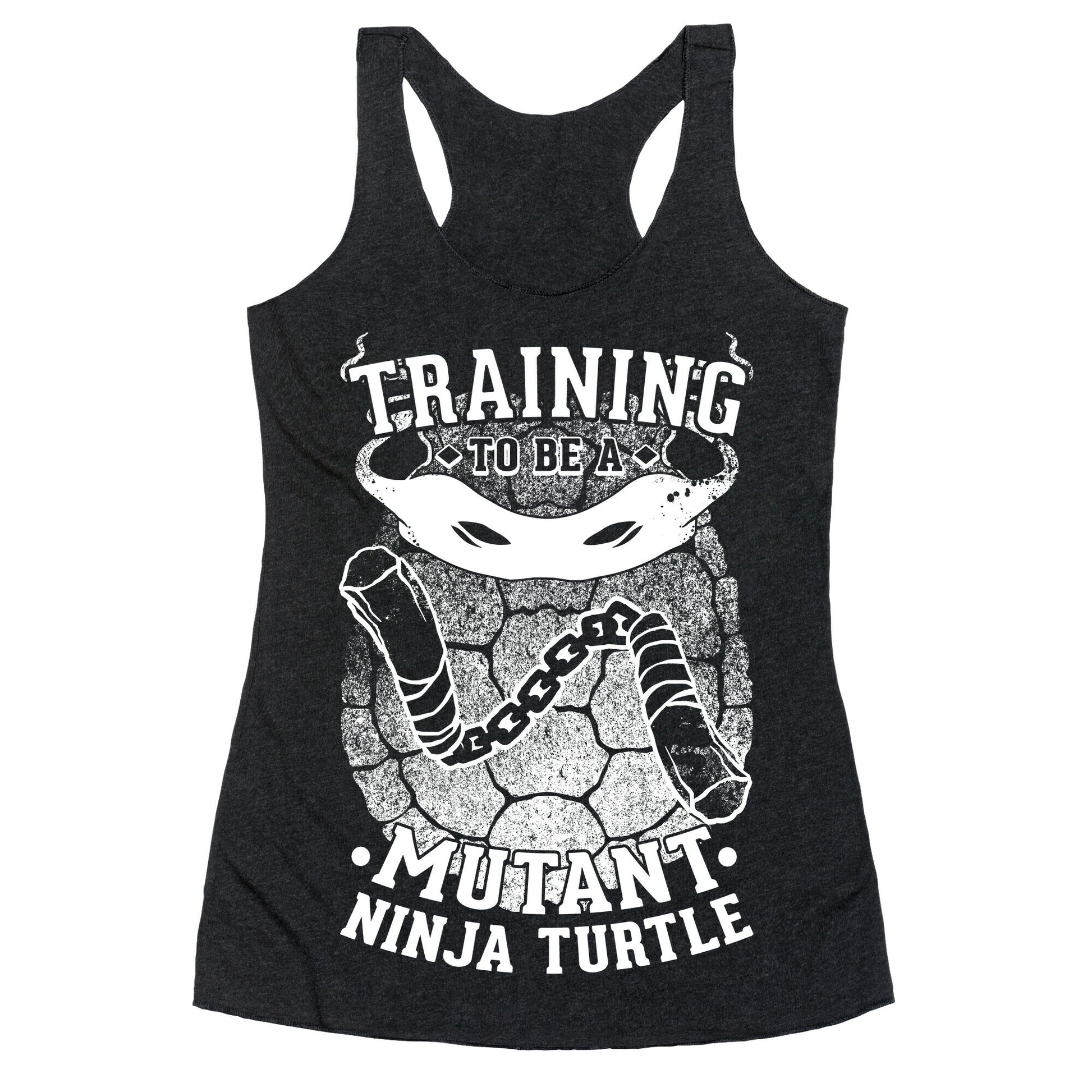 Training To Be A Mutant Ninja Turtle Racerback Tank