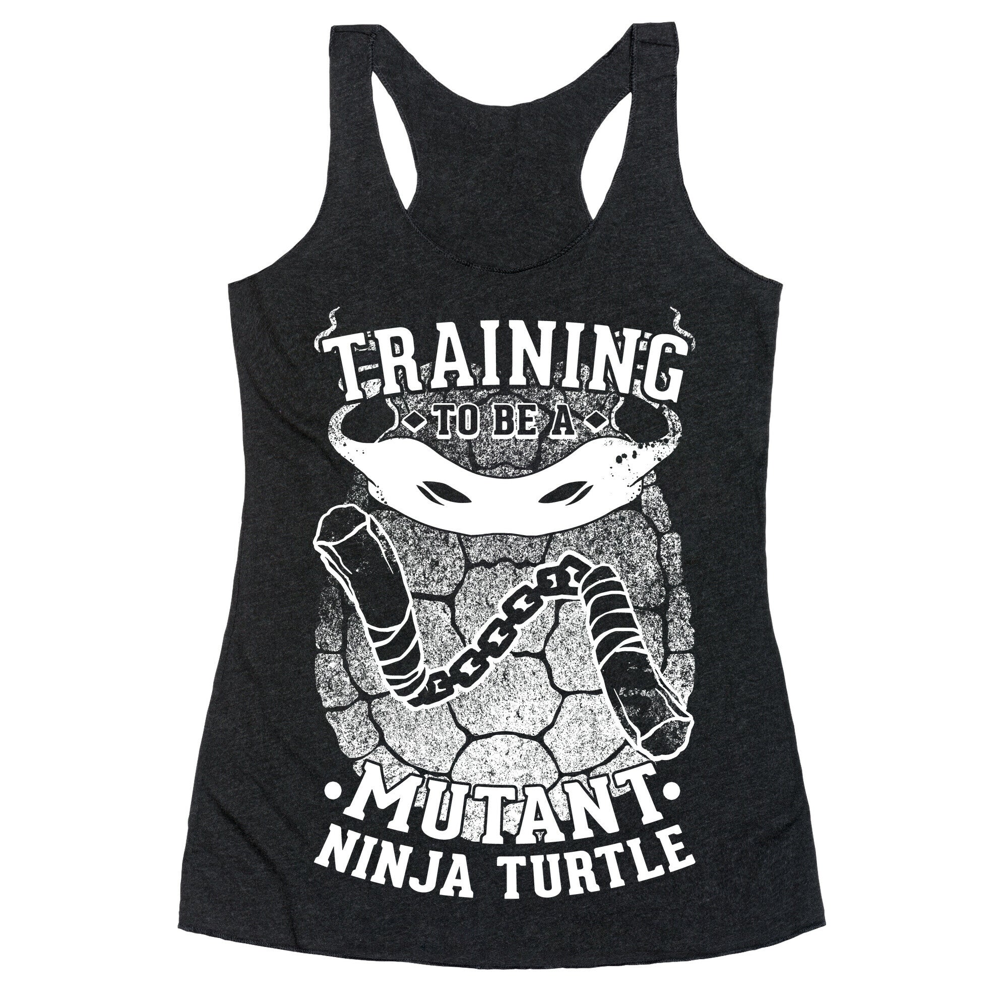Training To Be A Mutant Ninja Turtle Racerback Tank