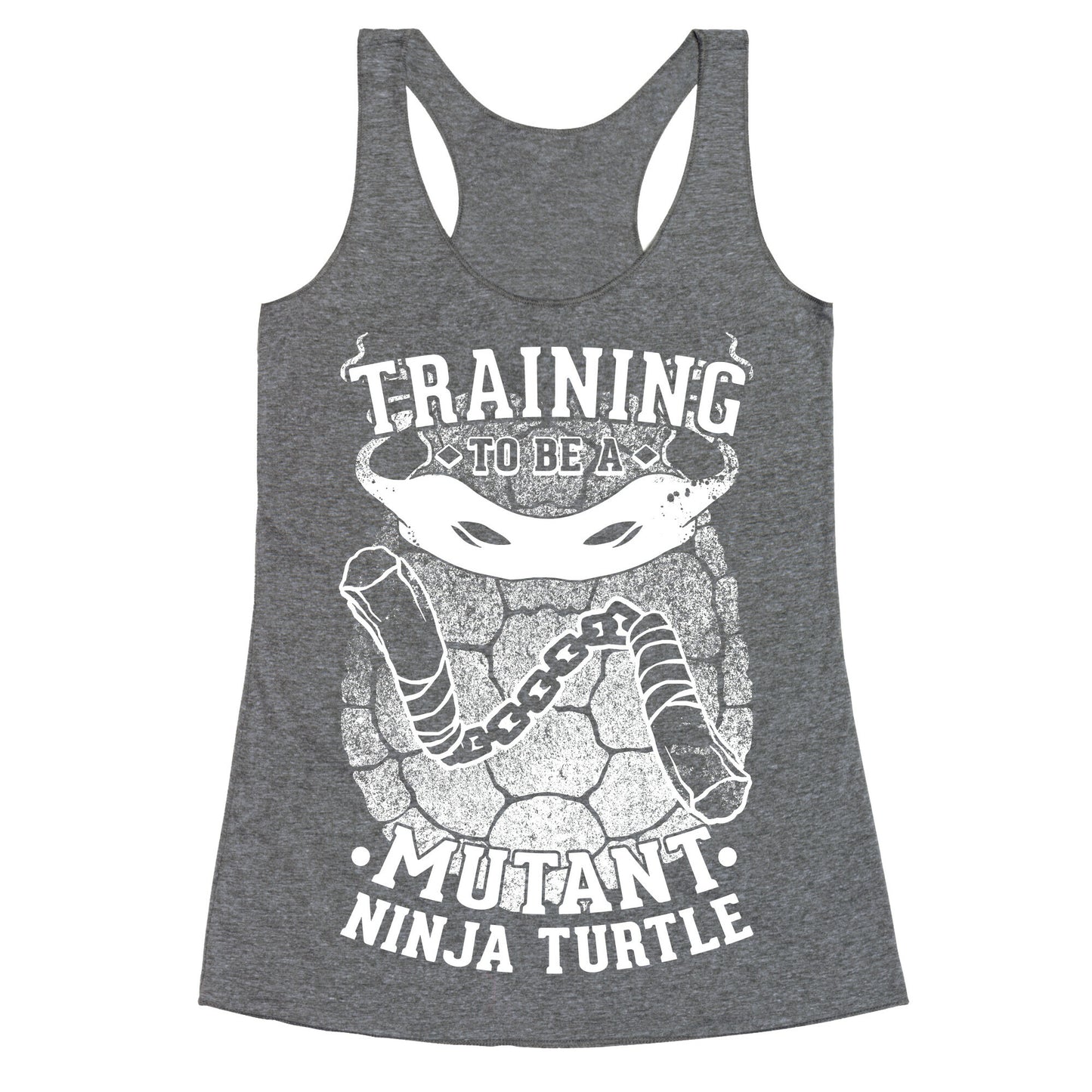 Training To Be A Mutant Ninja Turtle Racerback Tank