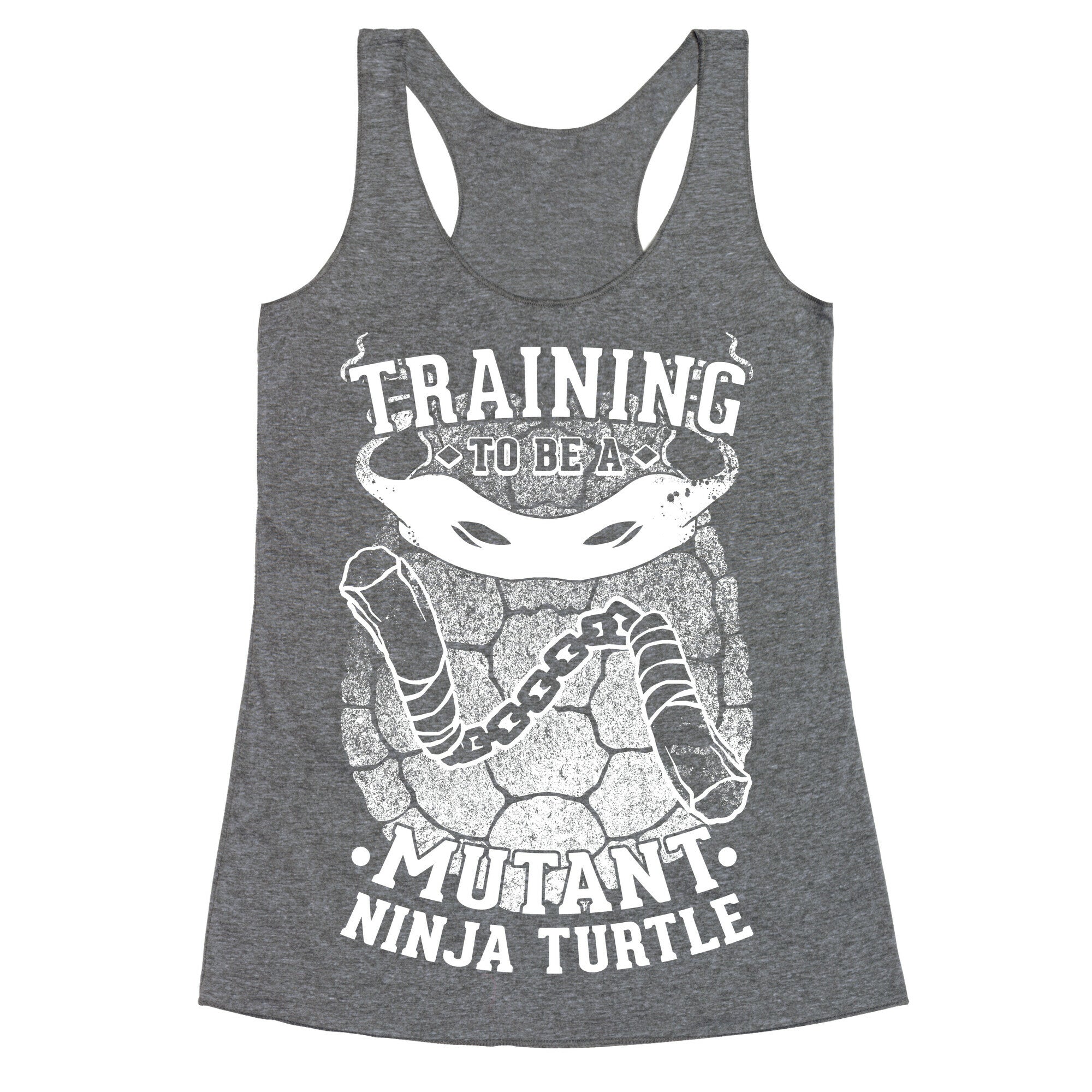 Training To Be A Mutant Ninja Turtle Racerback Tank