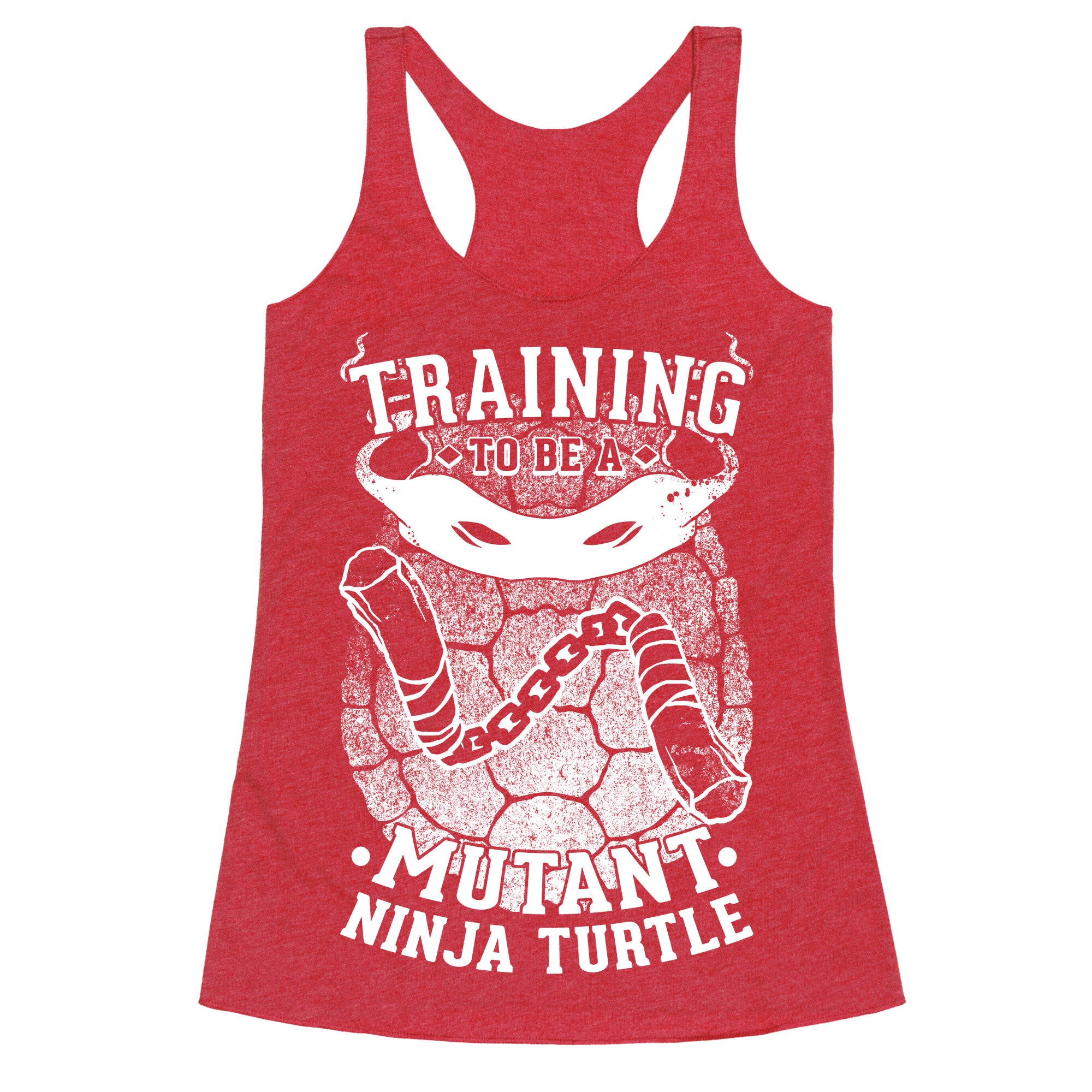Training To Be A Mutant Ninja Turtle Racerback Tank